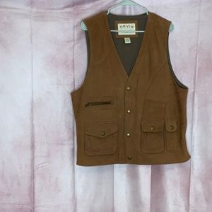 ORVIS men’s 100% leather vest